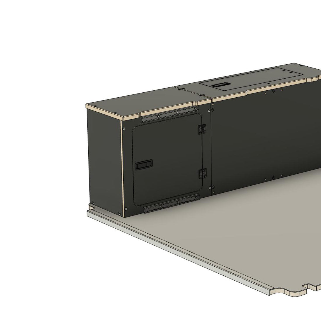 Alu-Cab ModCAP Mid Size Camper System - Rear Cab Module - Driver Side